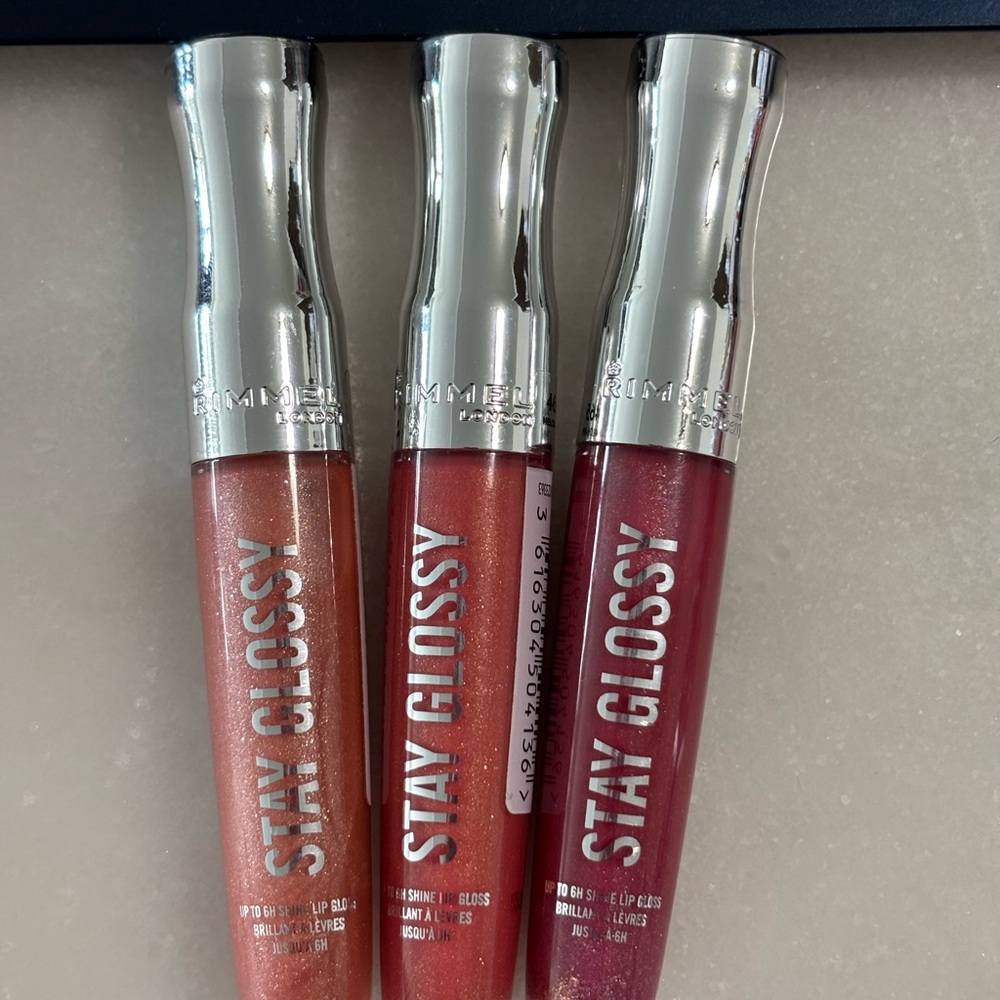 Rimmel London Stay Glossy Trio - Coral, Rose, Berry